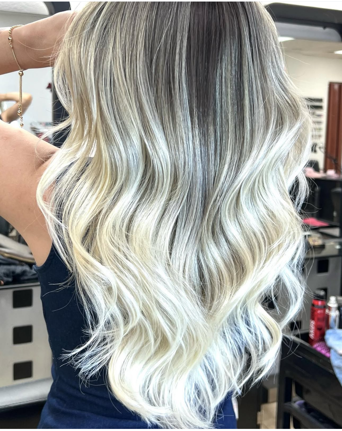 Color caramelo en rizos saludables